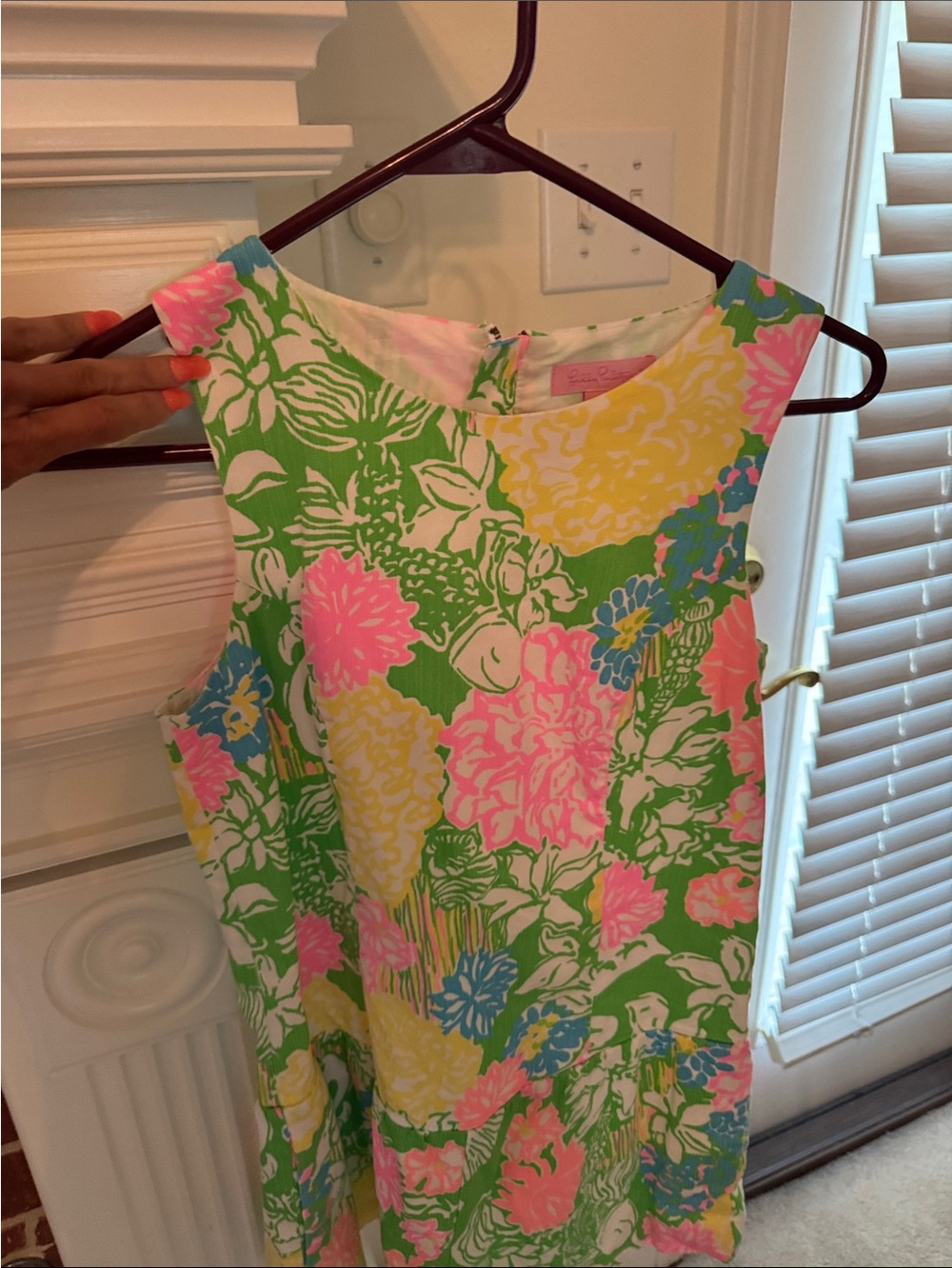 Lilly Pulitzer Floral Sleeveless Shift Dress in Green, Pink, Yellow, Blue